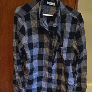Sonoma XXL Black and Gray Plaid Men's Shirt